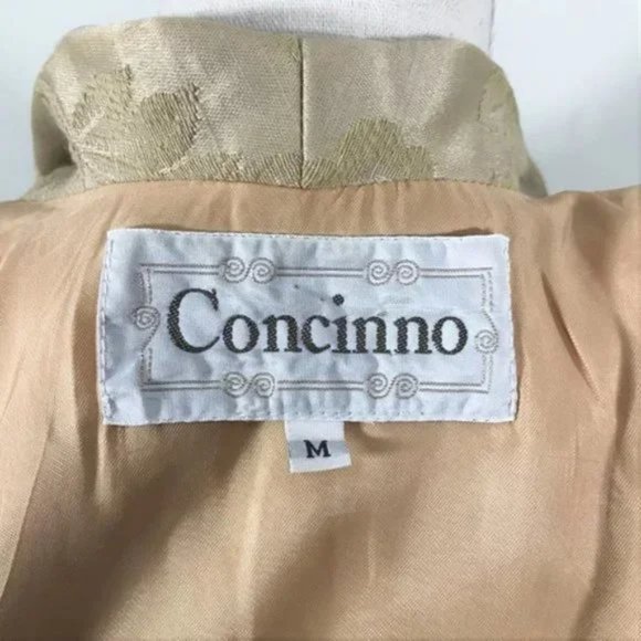 Vintage Brocade Blazer Jacket Cream Women M - Picture 10 of 12